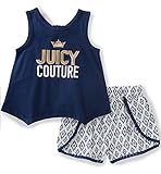 Juicy Couture Baby Girls' 2 Pieces Shorts Set, Blue, 12M