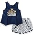 Juicy Couture Baby Girls 2 Pieces Shorts Set-Juicy, Blue, 24M