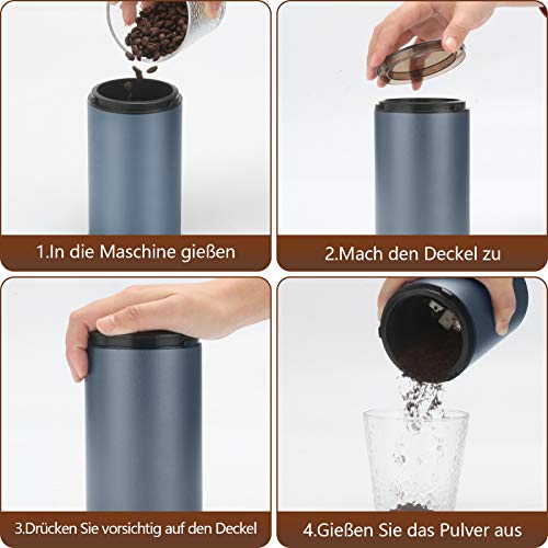 AVNICUD 150C Elektrische Kaffeemühle, kaffeemühlen elektrisch,150 W, Kapazität 50 g, leicht und tragbar, Für… – Bild 7