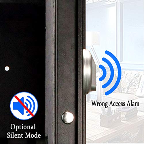 Moutec Large Biometric Rifle Gun Safe, Quick Access Fingerprint Rifle Gun Safe, 5-Gun Metal Rifle Gun Security Cabinet for Rifle with/Without Scope with Separate Pistol/Handgun Lock Box - Thumbnail 3
