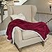 Catalonia Sherpa Fleece Throw Blanket, Super Soft Mink Plush Couch Blanket, TV Bed Fuzzy Blanket, Fluffy Comfy Warm Heavy Throws, Comfort Caring Gift,50x60 inches Wine Red