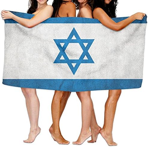 Jcqz Towel 31.50in X 51.18in Family Big Bath Towel Beach Blanket Beach Towels Vintage Israel Flag Print Bath Towel Super Absorbent Body Wrap Pool Towel