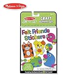 Melissa & Doug On-the-Go Felt Friends Craft Activity Set, Step-By-Step Illustrated Instructions, Easy to Store, 188 Felt Stickers, 10"" H x 6"" W x 0.4"" L