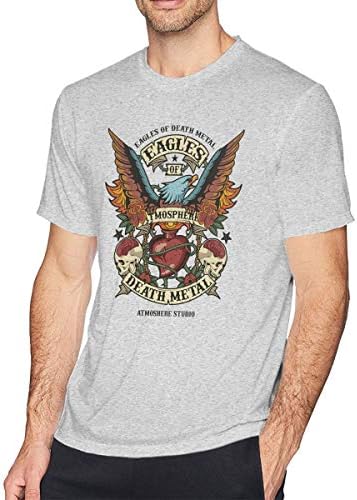 Mens T-Shirt Eagles of Death Metal Round Neck Comfortable Cotton Short Sleeve Tee Black