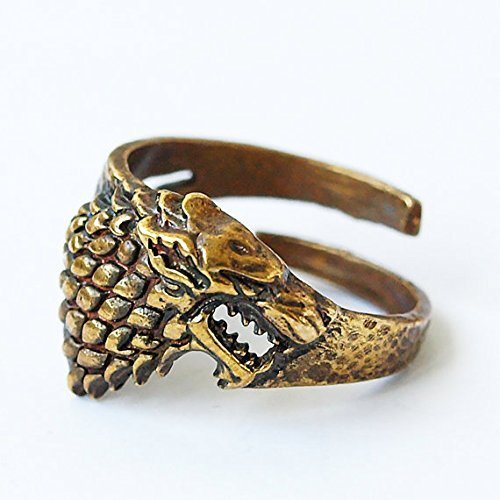 House Stark Direwolf Ring, Size 6,5 US, Game of Thrones, Stark ring, Stark direwolf ring, Song of Ice and Fire, House Stark, Brass ring