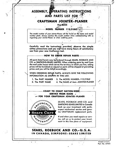 1960s Craftsman 113.21862 4-1/8