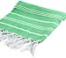 Cacala 100% Turkish Cotton Kitchen Tea Towels, Highly Absorbent Luxury Soft Quick Drying Dish Towel with Hanging Loop for Gym, Yoga, Bath, Sports, Cleaning and Kitchen (23 x 36), Green