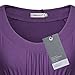 Helloacc Womans A Line Pleated Tunic Short Sleeves Summer Shirts Dress Top,XX-Large,Purple