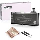 Ansanor New Laptop Battery for MacBook Pro 13 Inch A1278 A1322 (2009 2010 2011 2012 Version)+Keyboard Cover - [12 Months Warranty 10.95V 6000mAh 65.5Wh] A1322