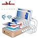 Fast Charging Station for Multiple Devices - Family Charge Docking Station&Organizer - 5 USB Port and 1 Qi Wireless Charging Pad - Compatible with iPhone iPad and Android Phone and Tablet primary