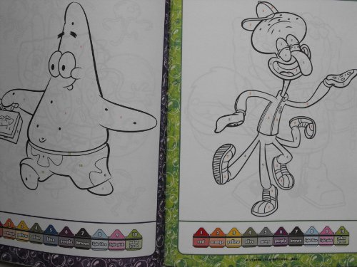 Spongebob Squarepants Color By Number Coloring Book. Heat Sealed in ...