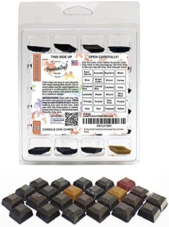 PremiumCraft Candle Dye Chip Sample Pack, 24 Colors