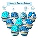 Baby Shower Decorations for Boy, 45 Piece Set with Bonus 18 Cupcake Toppers
