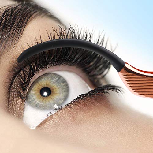 FAMILIFE False Eyelashes Applicator Tool Portable Eyelash Extension Tweezers Stainless Steel Remover Clip Nipper Rose Gold
