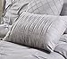 Unique Home 8 Piece Reversible Pinch Pleat Comforter Set Fade Resistant, Wrinkle Free, No Ironing Necessary, Super Soft, Queen, Grey