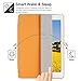 BESDATA Ultra Thin Magnetic Smart Cover [Wake/Sleep Function]& Translucent Back Case for 2014 Apple iPad Air 2 + Screen Protector + Cleaning Cloth + Stylus (Orange)