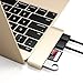 Satechi Aluminum Type-C USB 3.0 3-in-1 Combo Hub Adapter - 3 USB 3.0 Ports and Micro/SD Card Reader - Compatible with 2018 MacBook Air, 2018 iPad Air, 2015/2016/2017 MacBook 12-Inch and More (Gold)