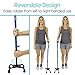 Vive Quad Cane - Walking Stick for Men and Women - Lightweight Adjustable Staff - Comfortable Right and Left Hand Grip for Stability Support - Four Prong Sturdy Aluminum Travel Aid - 4 Tip Blue