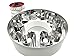 JOKUMO 11 Piece Round Linzer Cookie Cutter Set – High Grade 430 Stainless Steel - with Storage Tin