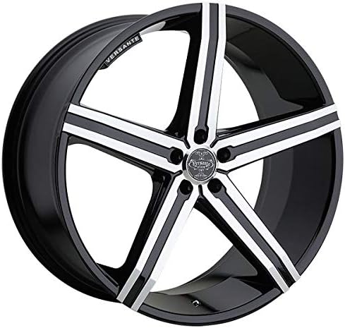 Versante VE228 – 18 Inch Rims – Full Set of 4 Black Machined Wheels – Sports Racing Cars – Fits Challenger, Charger, Mustang, Camaro, Cadillac and More (18x8) – Car Rim Wheel Rines Carros
