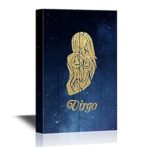 Constellation Canvas Wall Art - Virgo - Gallery Wrap Modern Home Art | Ready to Hang - 12x18 inches