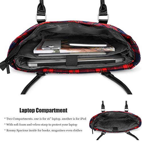 image for Laptop Tote Bag DTBG 15.6 Inch Women Shoulder Bag Canvas Briefcase Cas