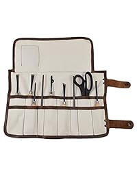 Durable lona Stylist Pouch Tijeras de peluquería Salon Hair Tools rollo hecho a mano por Hide & Drink
