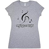 Inktastic Women's Clarinet Music Gift Idea Junior Fit T-Shirt