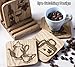Coasters for Drinks with Holder - Set of 5 Wooden Coasters - Protect Your Furniture from Stains and Moisture, Fit any Size of Glassware - Great Gift Idea - Order Now