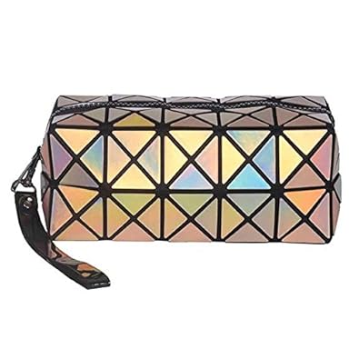 TZS Fancy Elegant Gold Sparkling Geometrical Fabric Womens Wallets Bags