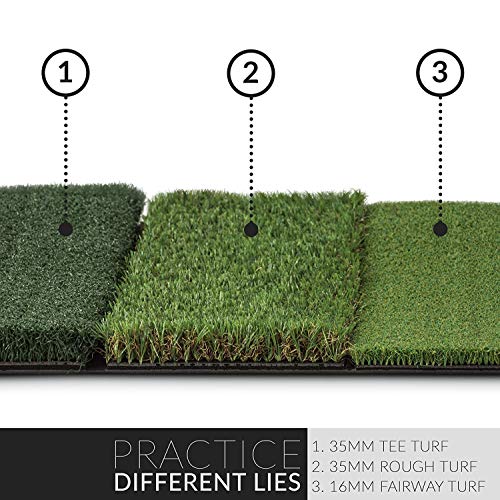 image for Rukket Sports Rukket Tri-Turf Golf Hitting Mat Attack | Portable Drivi