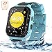 Themoemoe Kids Smartwatch Phone, Kids Smartwatch Waterproof Anti-Fall 2G GPS/LBS Tracker SOS Camera Games Compatible with Android iOS(Blue)