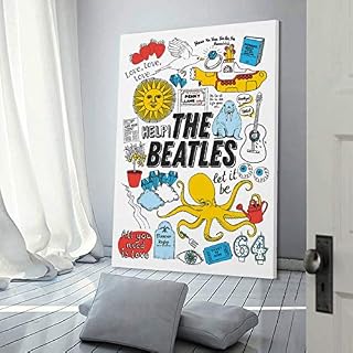 XYDQ Poster décoratif sur toile avec paroles de la chanson des Beatles 40 x 60 cm - Les Beatles, Paul McCartney, John Lennon, RIngo Starr, George Harrison XYDQ Poster décoratif sur toile avec paroles de la chanson des Beatles 40 x 60 cm – Image 3