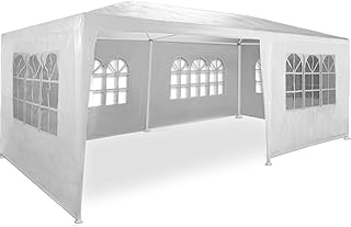 Kingsleeve Festzelt Rimini 3x6m UV-Schutz 18m² 6 Seitenteile Fenster wasserabweisend Pavillon Partyzelt Gartenzelt Festival Weiß
