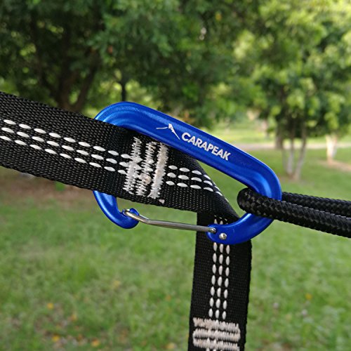 CARAPEAK 12KN Mini Wiregate Aluminum Lightweight 6 Packs Set Hammock Snag Free Carabiners Asymmetric D Shape Blue Orange Green
