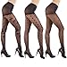 Women's Patterned Footed Tights Pantyhose 3pair or 2pair (One Size : XS to M, 20Denier Sheer Black 3Pair)