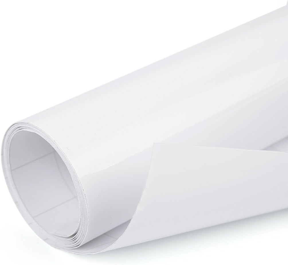 sourcing map Gloss White Bubble Free Car Vinyl Film Sticker Decal 152cm x 30cm