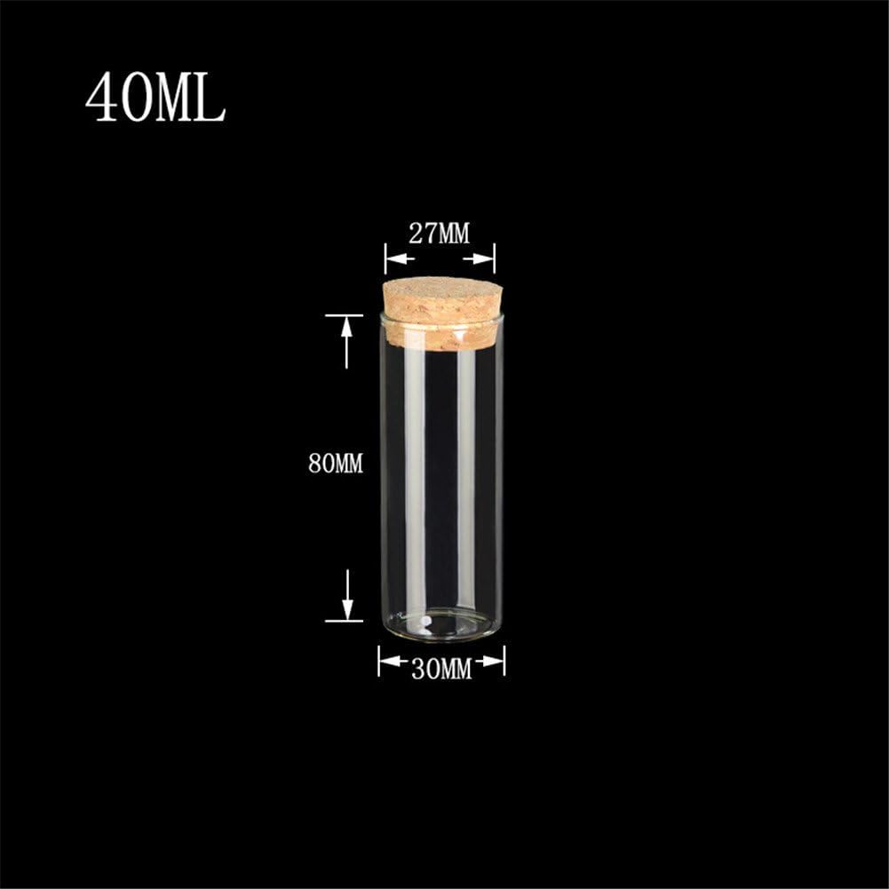 Jarvials 40ml Food Grade Transparent Test Tube Bottle with Cork for Storing Liquid, Licorice, Tea, Powder, Etc. (50, 40ml) - Image 3