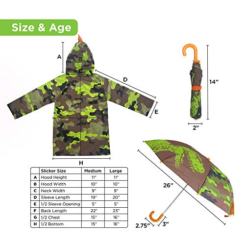 5 Umbrella+Raincoat+Girls+Dinosaur+Design