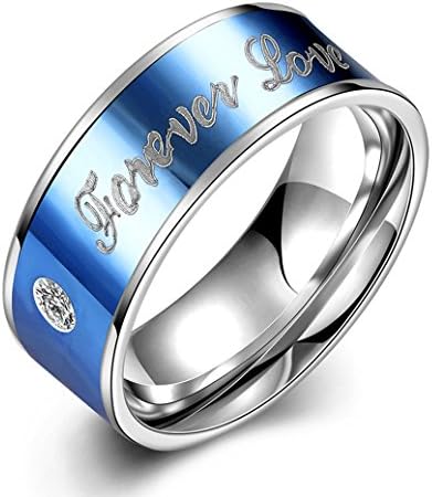 SHARON Cat Men's Retro Forever Love Letter Stainless steel Couple Models Theme Monster Ring Size 7-10
