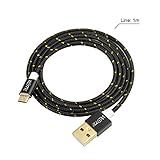 WEme Aluminum Micro USB 2.0 Cable with Gold Plated Connector 1Meter / 3Feet Type A Male to Micro B Male Sync Charging High Speed Cable for Samsung, HTC, Nexus, Android Devices, Black