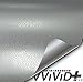 VViViD+ Fine Grain Silver Metallic Leather Soft Touch Vinyl Wrap Contact Paper (1ft x 5ft)