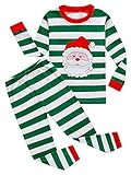Family Feeling Little Boys Girls' Stripe Christmas Pjs Cotton Pajama Sets