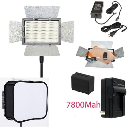 YONGNUO YN900 LED Video Light 5500K PRO KIT With 2 Battery , Softbox , Charger , AC adapter Color Filters