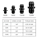 EVIL ENERGY 8AN Male to Male Flare Coupler Union Straight Fuel Hose Adapter Fitting Black 2PCS