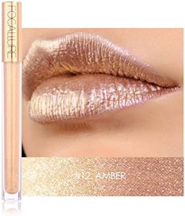 Dreamyth Sp FOCALLURE New Fashion Lipstick Cosmetics Women Sexy Lips Metallic Lip Gloss (L)