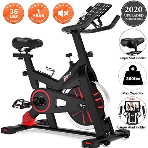TRYA Spin Bike, Belt Drive Indoor Cycling Bike Stationary with Ipad Mount, 35 LBS Flywheel Workout B TRYA Spin Bike, Belt Drive Indoor Cycling Bike Stationary with Ipad Mount, 35 LBS Flywheel Workout B