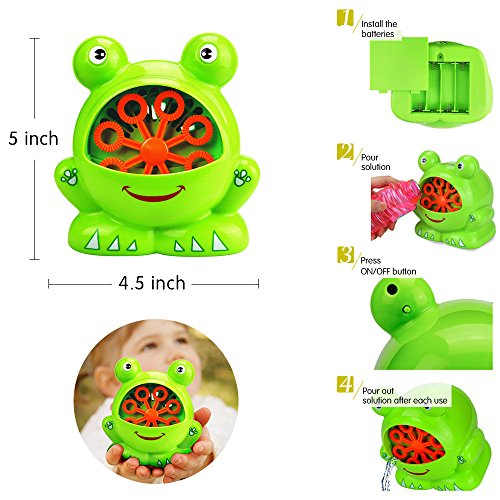 Bubbles Hurricane Machine, Betheaces Toys for Kids Boys Girls Age of 4,5,6,7,8-16 Durable Bubble Maker 500 Bubbles per Minute for Outdoor and Indoor Use with Bubble Solution (2*120ml)