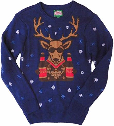 Christmas Reindeer with Beer Sweater - Large