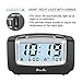 DreamSky Dual Alarm Clock with Smart Adjustable Nightlight, Snooze, Large LCD Display, Portable Battery Operated, Ascending Alarms Sound, Simple Operate Clocks for Bedroom and Kids